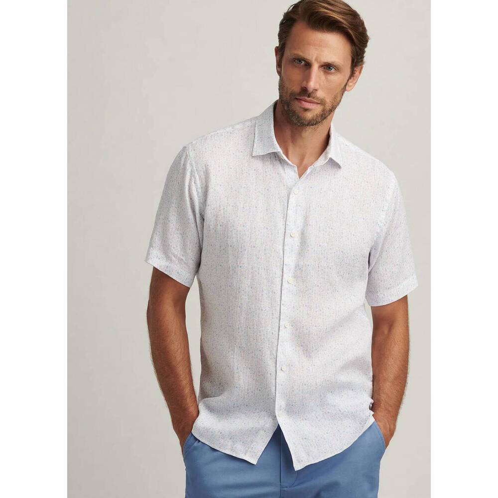 NEW PETER MILLAR soiree linen sport shirt in multi